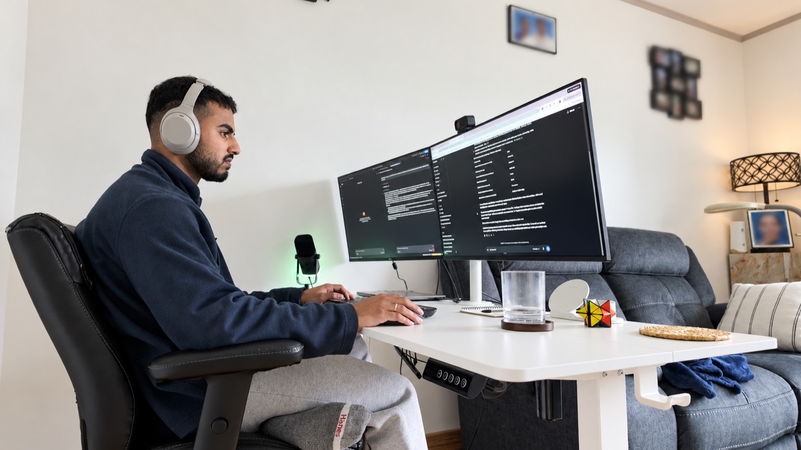 Austin building AI Waterside at the home desk