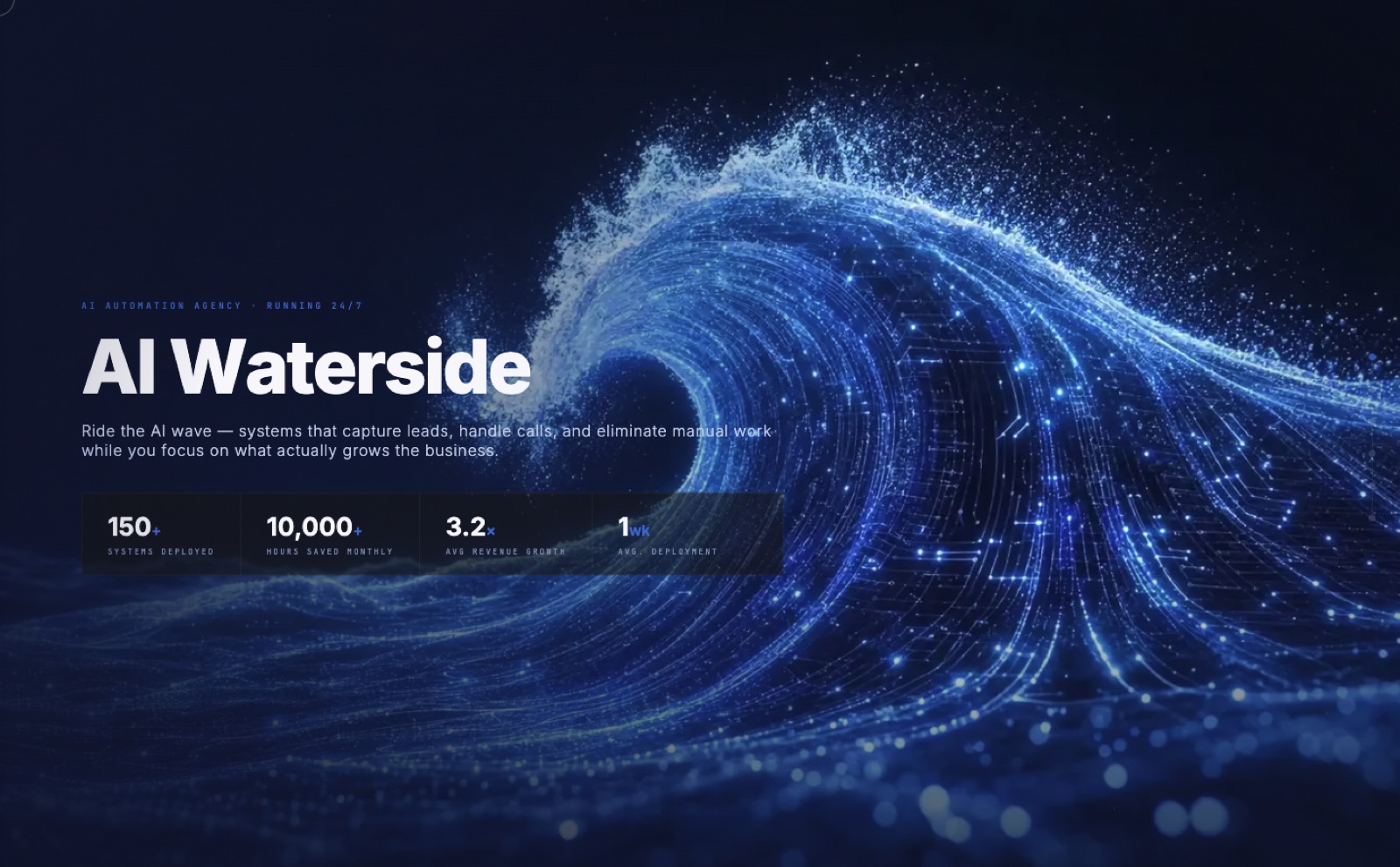 The AI Waterside homepage